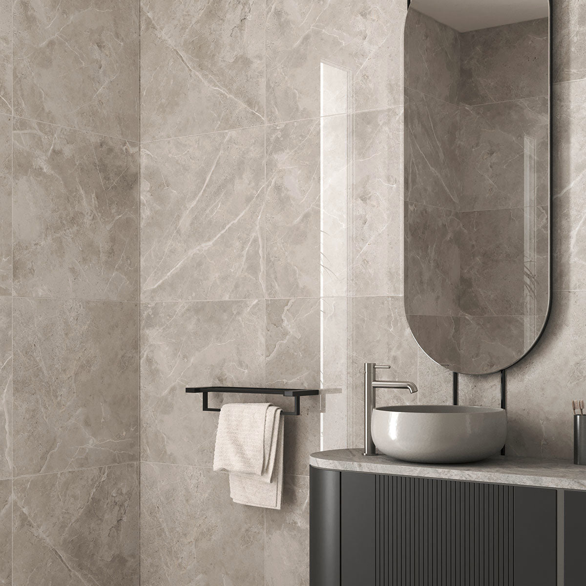 Klinker Pulpis Mid Grey Marmor Blank 60x60