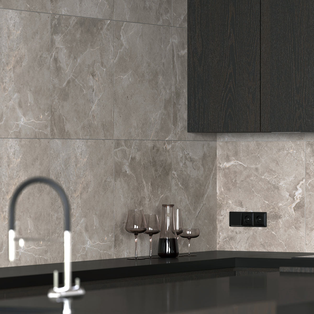 Klinker Pulpis Mid Grey Marmor Mat 60x60