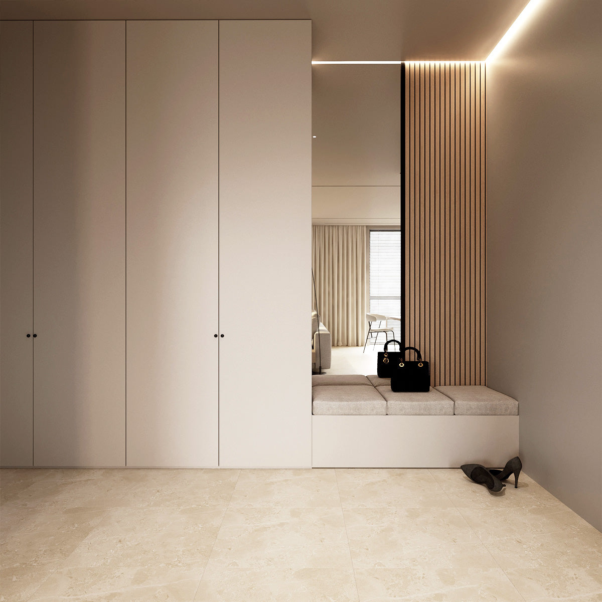 Klinker Pulse Cream Marmor Mat 60x60