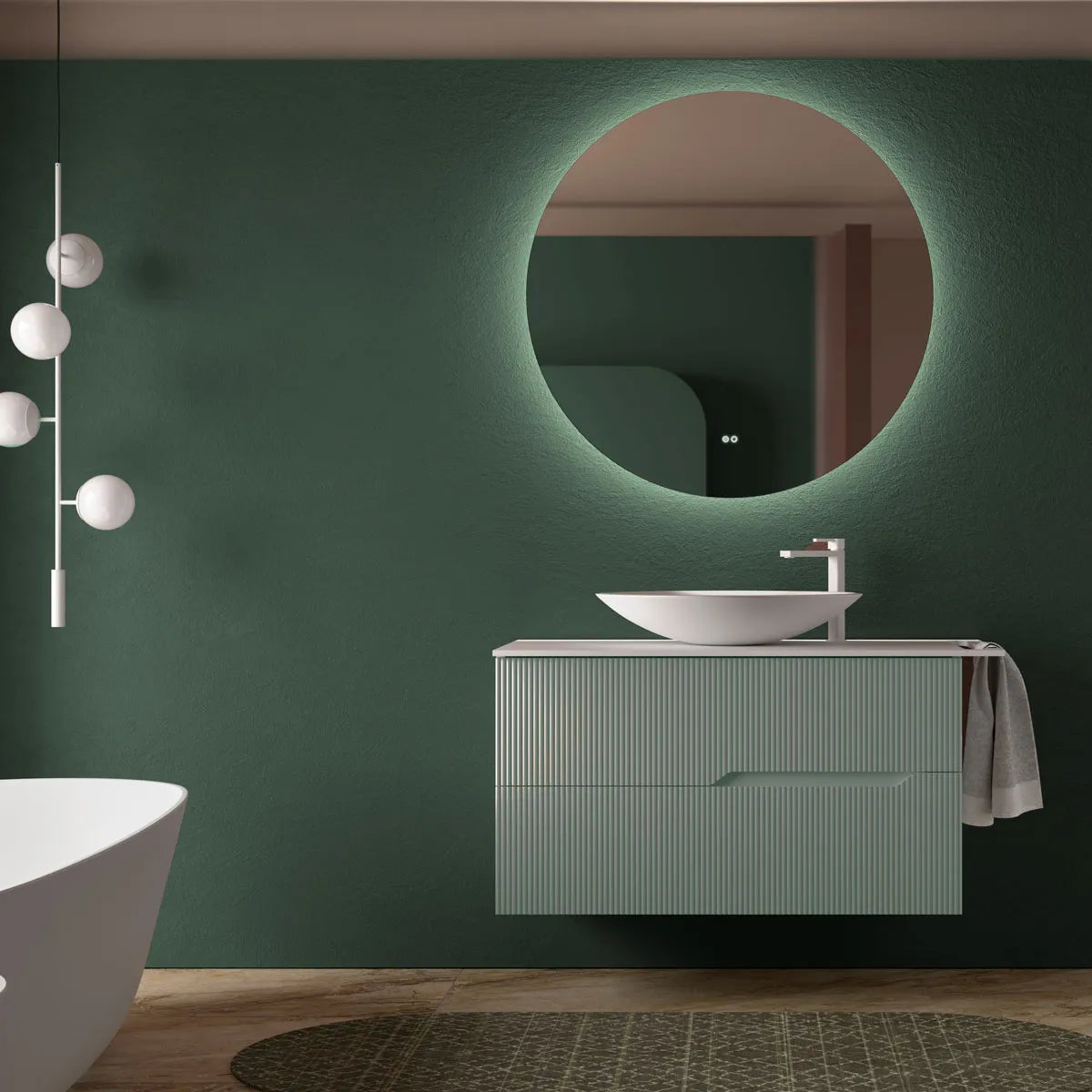 Kommode 100 cm Tenfors Bambu Salvia Mat