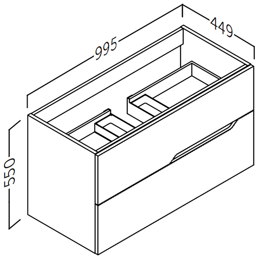 Kommode 100 cm Tenfors Bambu Hvid Mat