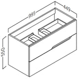 Kommode 100 cm Tenfors Bambu Hvid Mat