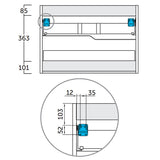 Kommode 100 cm Tenfors Bambu Hvid Mat