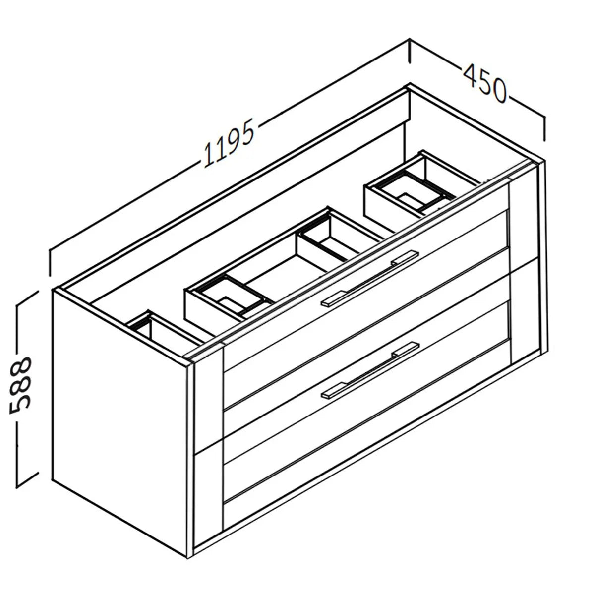 Kommode 120 cm Tenfors Allmoge Hvid Mat