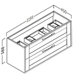 Kommode 120 cm Tenfors Allmoge Hvid Mat