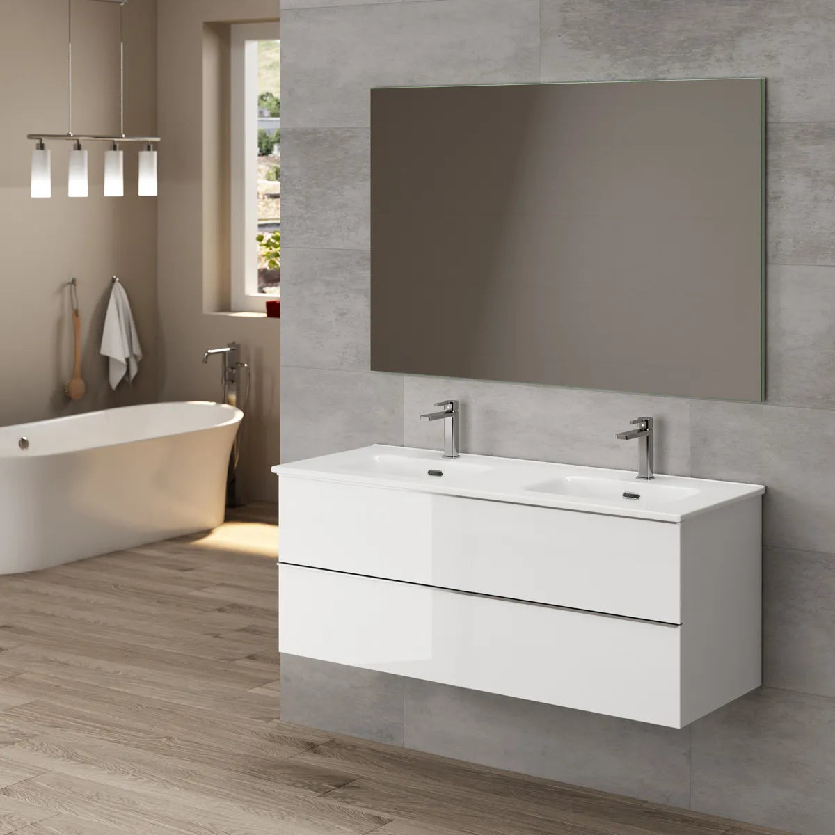 Kommode 120 cm Tenfors Harmoni Hvid Blank