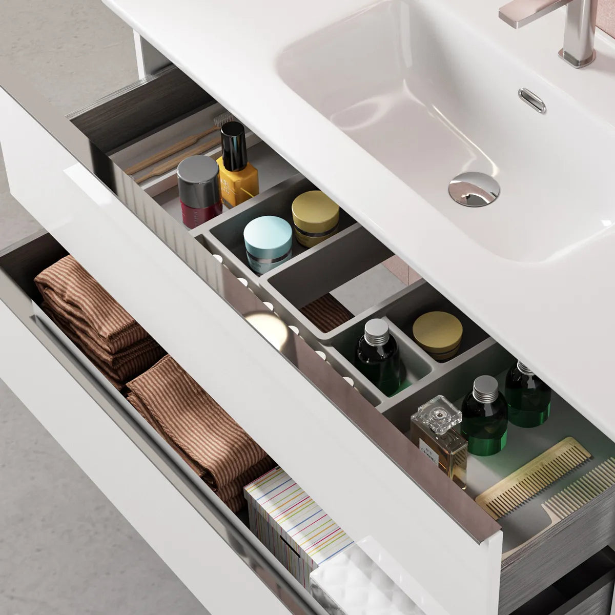 Kommode 120 cm Tenfors Harmoni Hvid Mat 4 skuffer