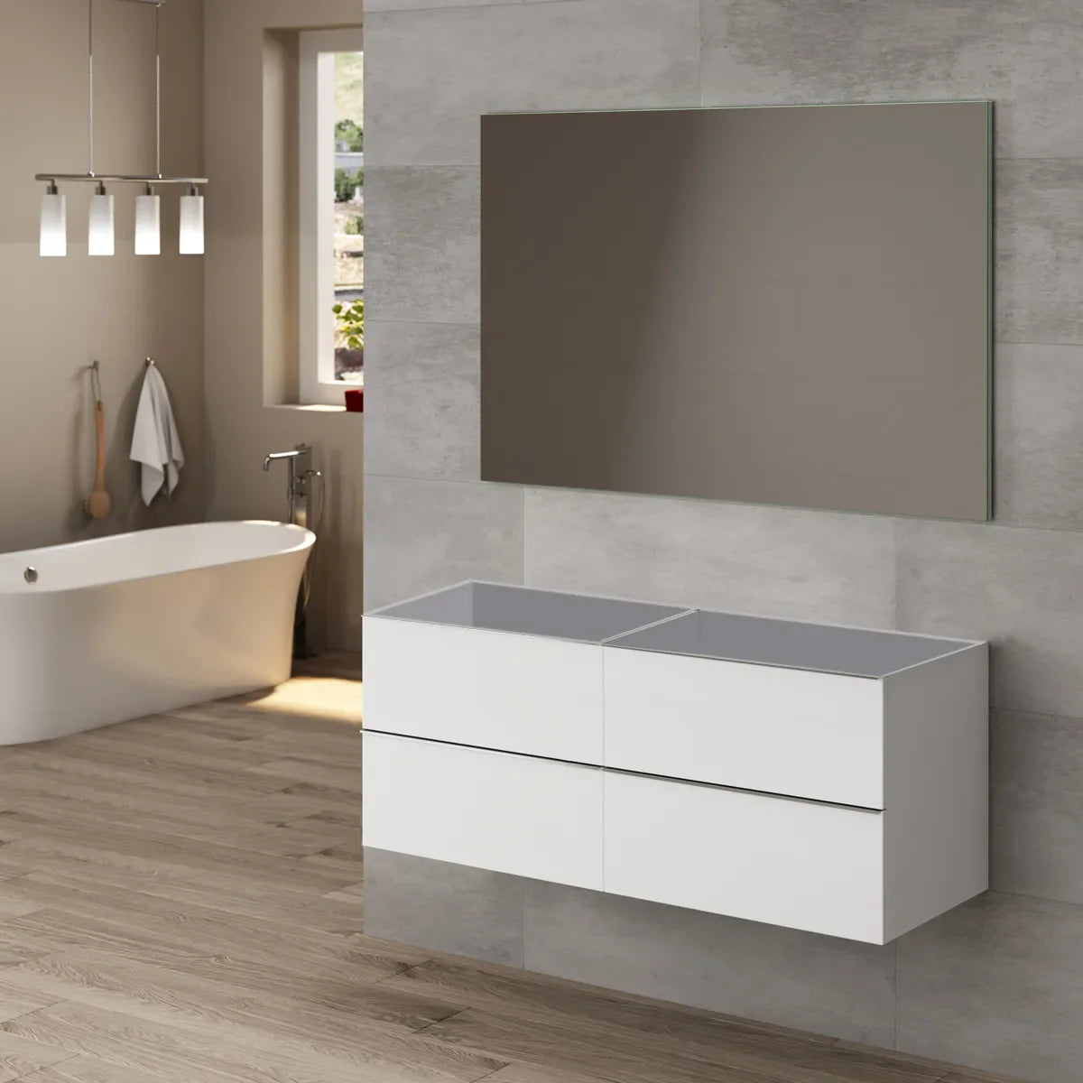 Kommode 120 cm Tenfors Harmoni Hvid Mat 4 skuffer