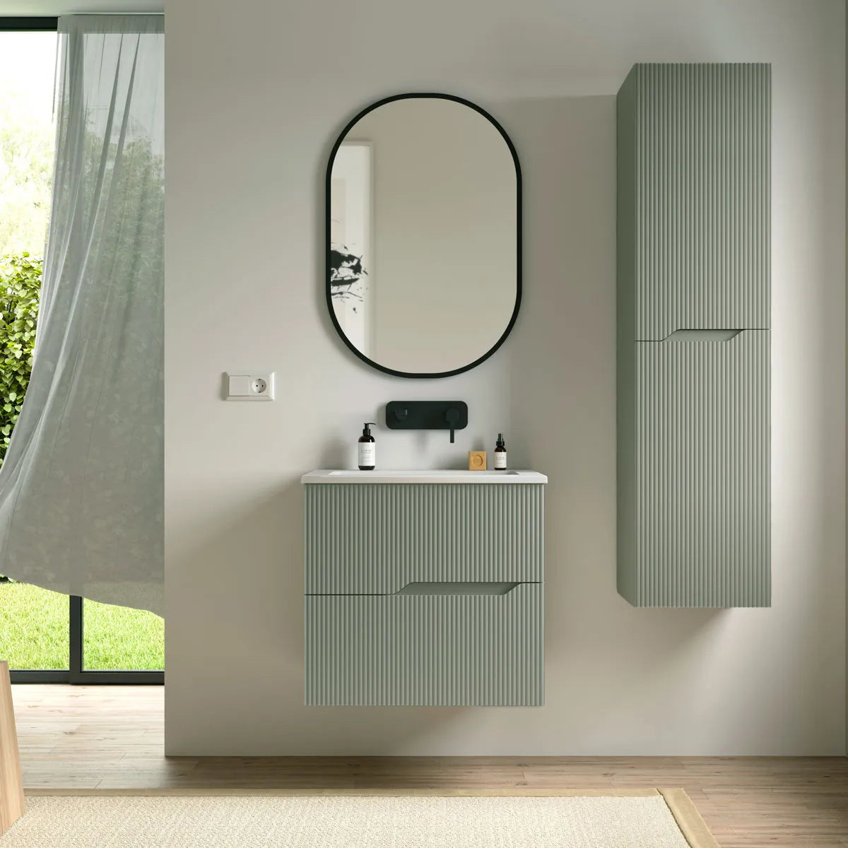 Kommode 60 cm Tenfors Bambu Salvia Mat