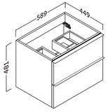 Kommode 60 cm Tenfors Harmoni Hvid Mat