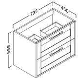Kommode 80 cm Tenfors Allmoge Hvid Mat