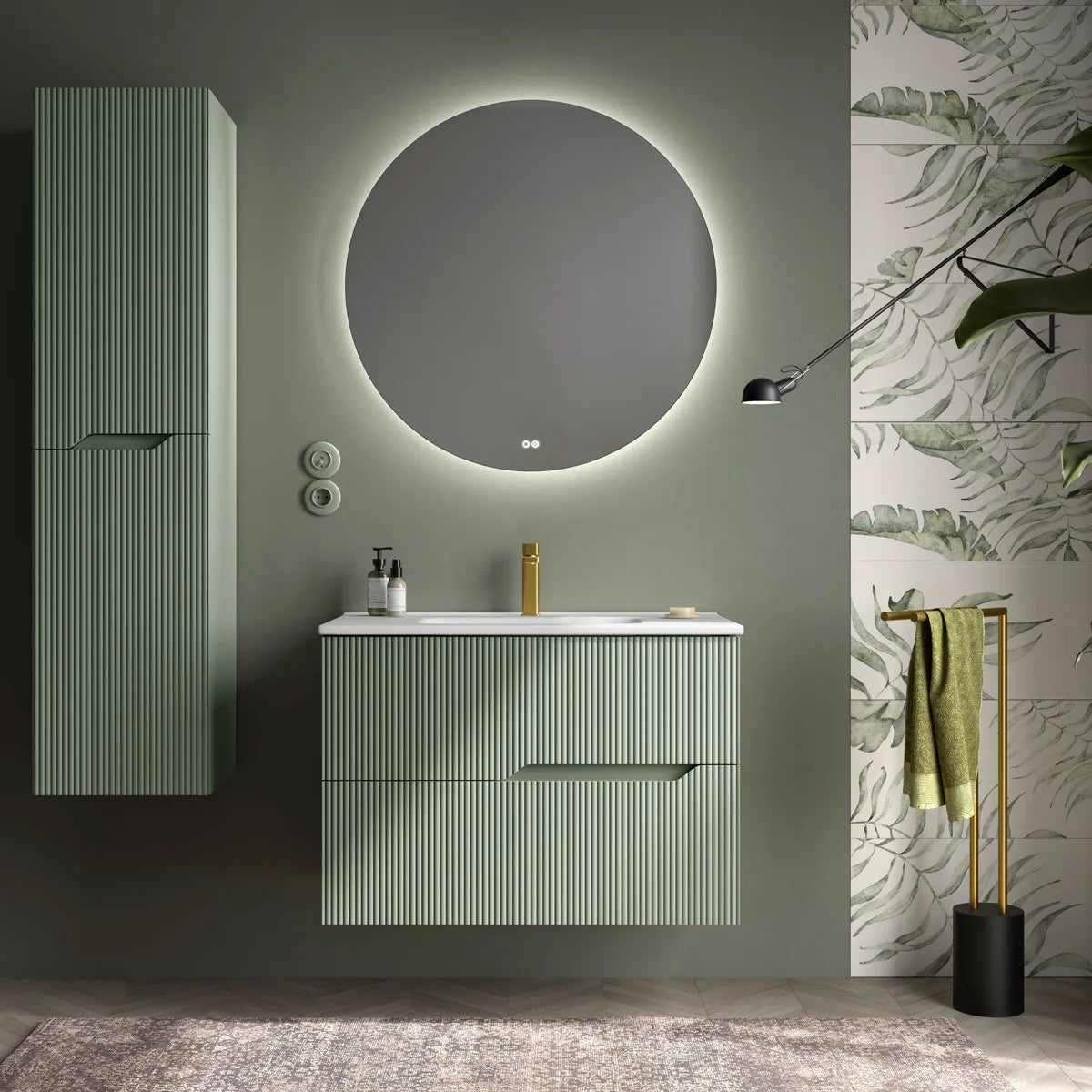 Kommode 80 cm Tenfors Bambu Salvia Mat