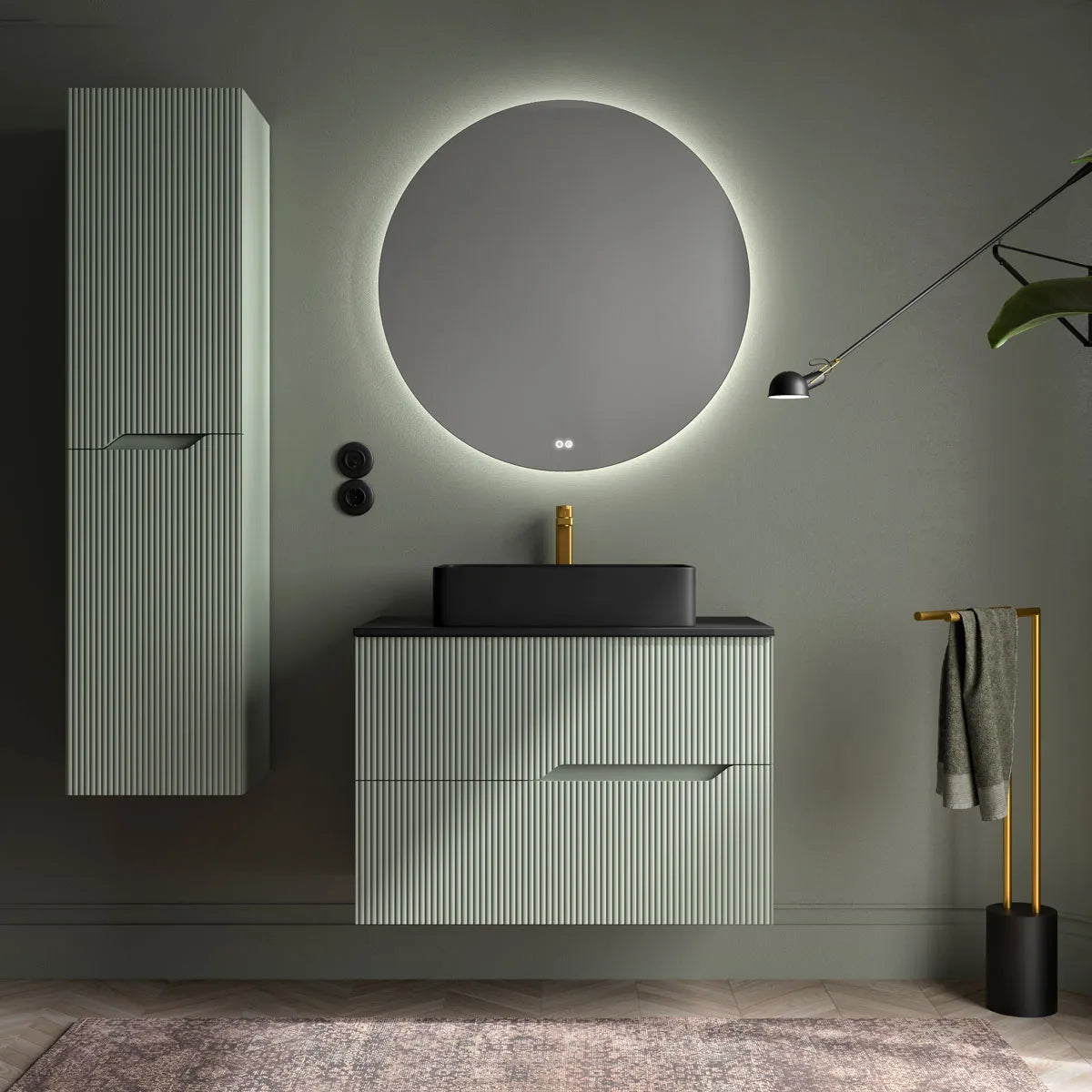 Kommode 80 cm Tenfors Bambu Salvia Mat
