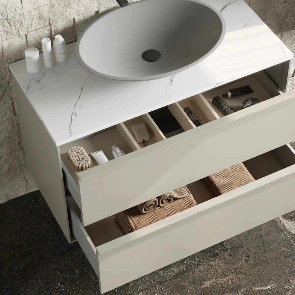 Kommode 80 cm Tenfors Nordlig Beige Mink