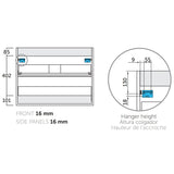Kommode 80 cm Tenfors Nordlig Vit Matt