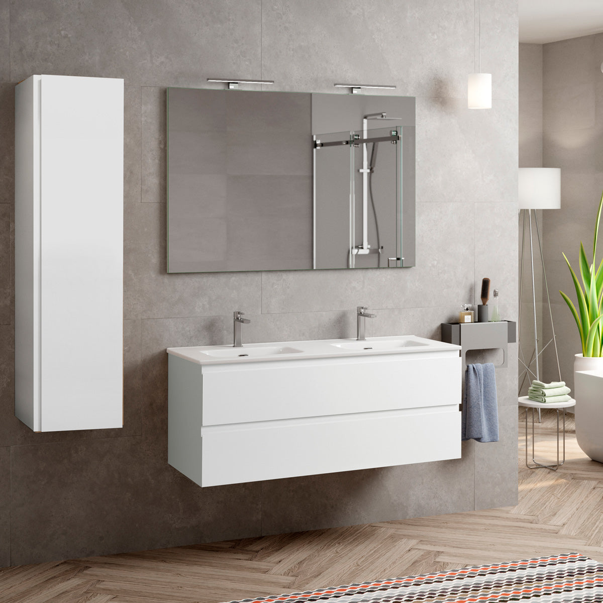 Kommode & Håndvask 120 cm Tenfors Norrvik Hvid Mat
