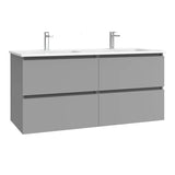 Kommode & Håndvask 120 cm Tenfors Viken Grå Mat 4 skuffer