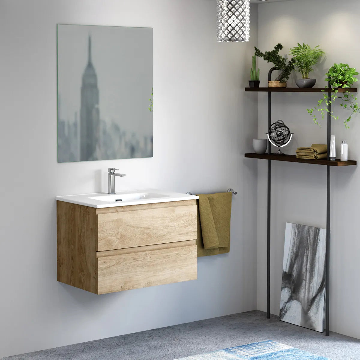 Kommode & Håndvask 60 cm Tenfors Norrvik Eg