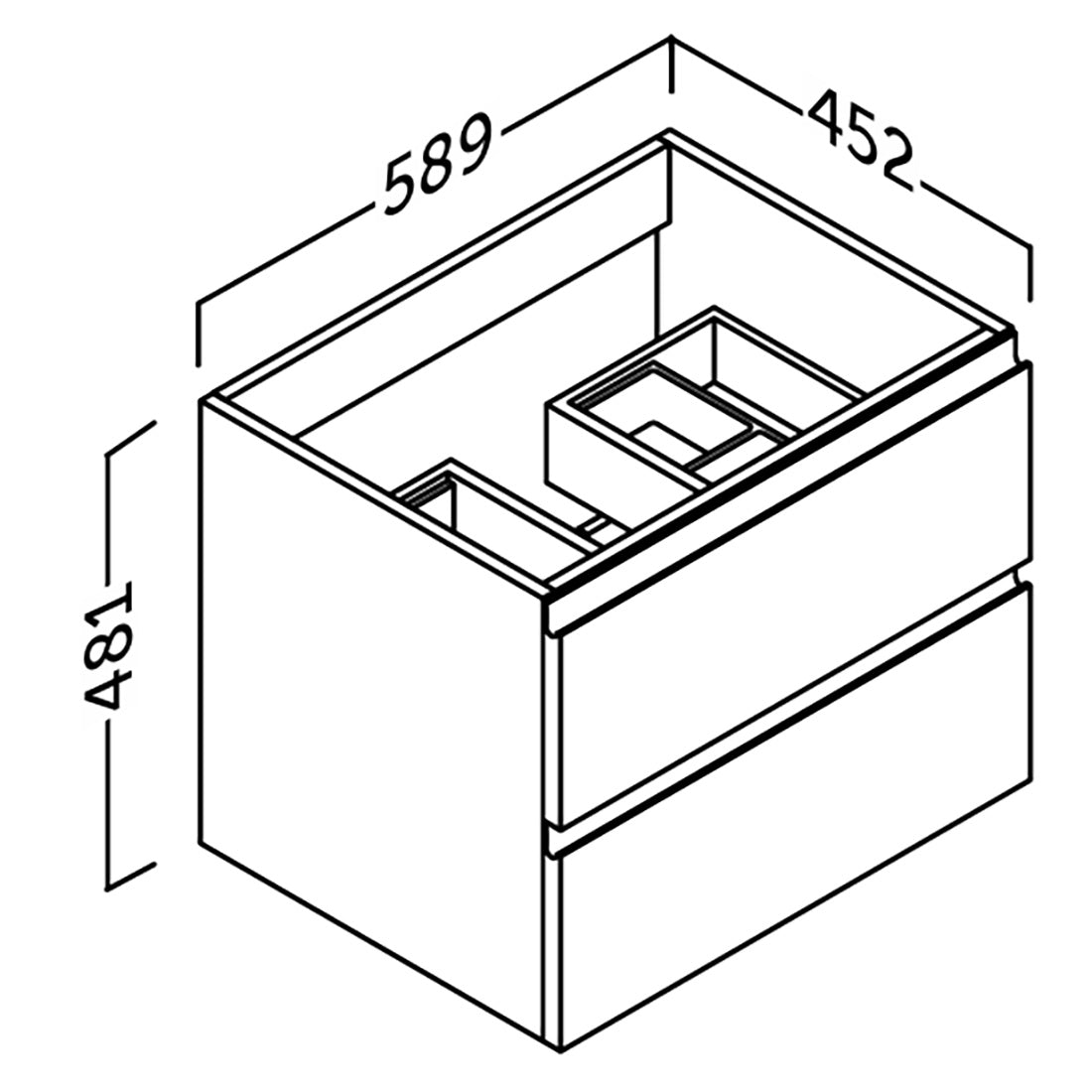 Kommode & Håndvask 60 cm Tenfors Norrvik Hvid Mat