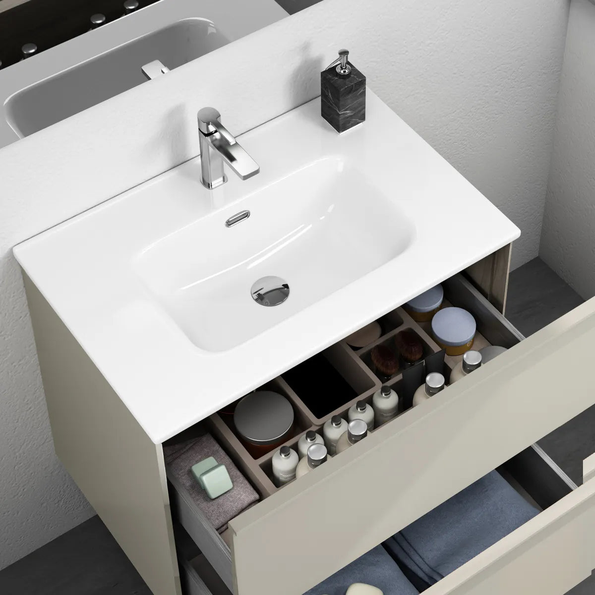 Kommode & Håndvask 60 cm Tenfors Nordlig Beige Mink