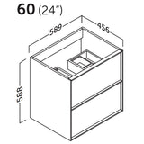 Kommode & Håndvask 60 cm Tenfors Nordlig Hvid Mat