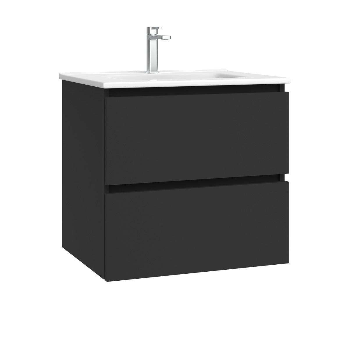 Kommode & Håndvask 60 cm Tenfors Viken Sort Mat