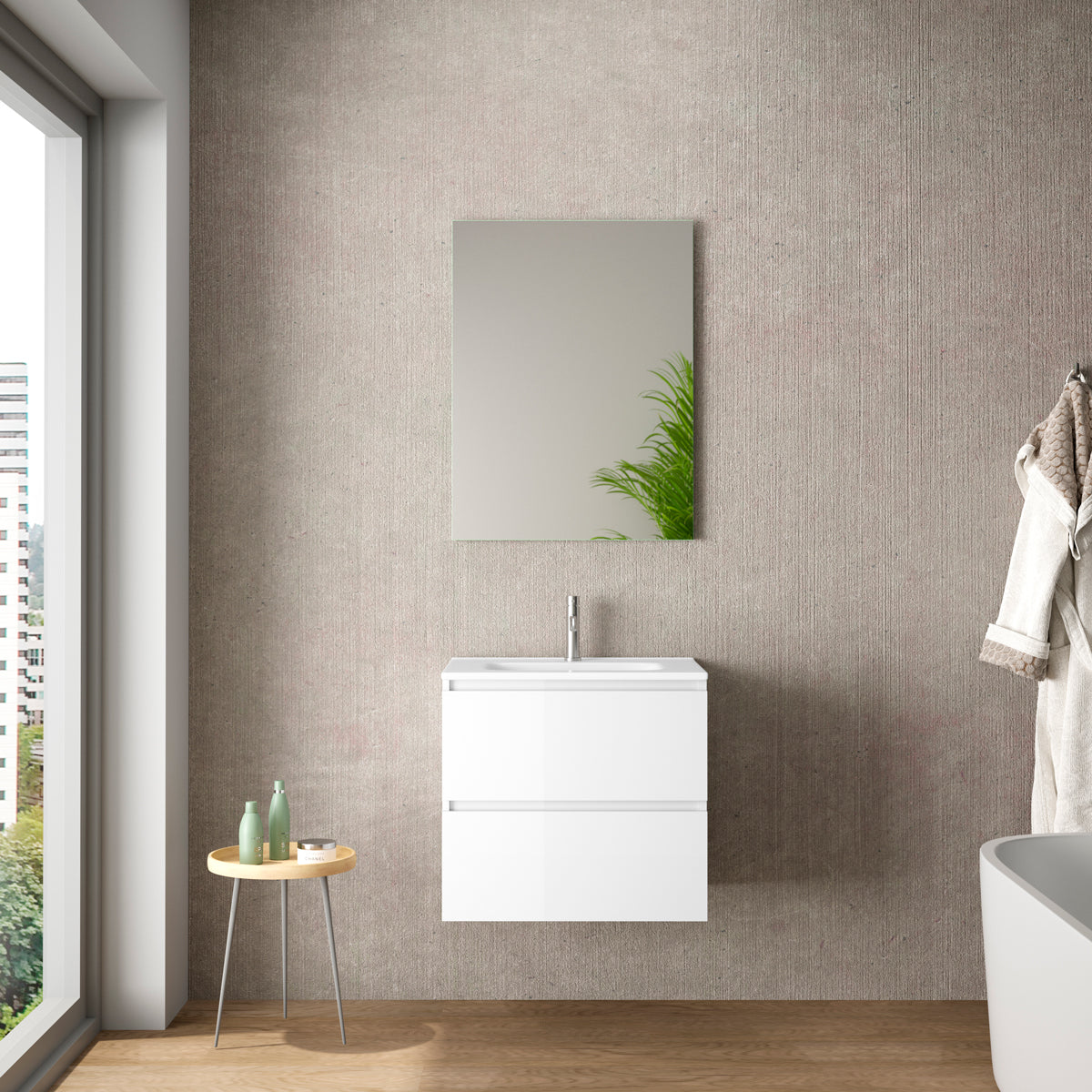 Kommode & Håndvask 60 cm Tenfors Viken Hvid Mat