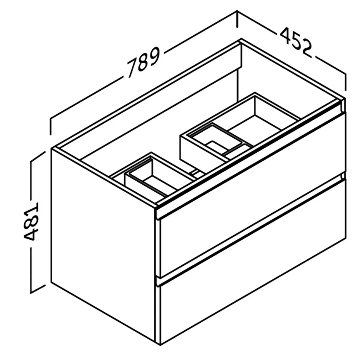 Kommode & Håndvask 80 cm Tenfors Norrvik Valnød