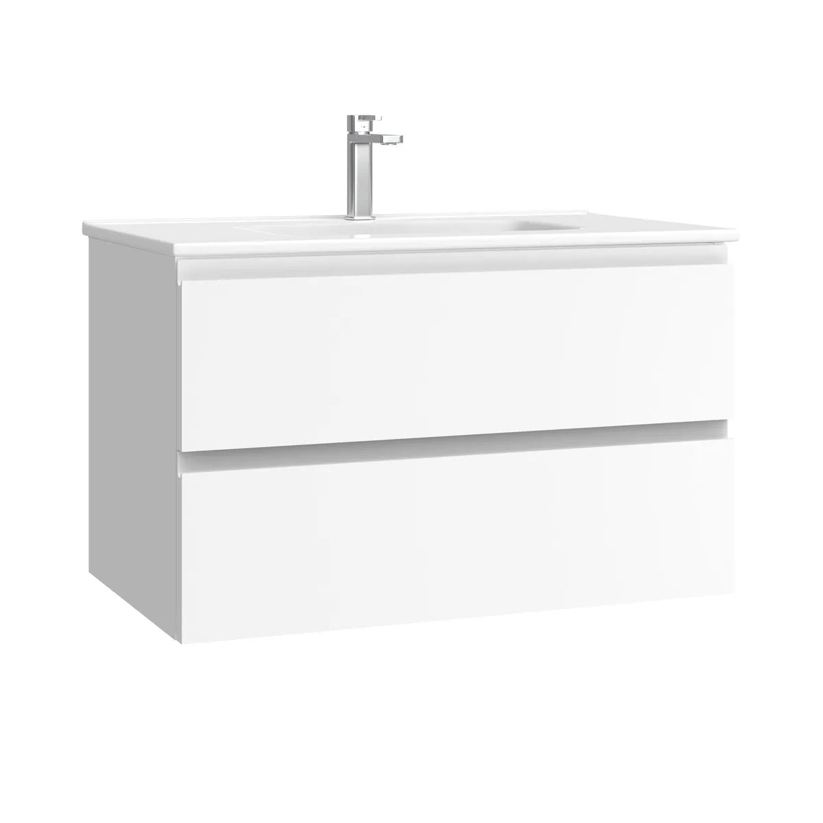 Kommode & Håndvask 80 cm Tenfors Norrvik Hvid Mat