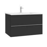 Kommode & Håndvask 80 cm Tenfors Harmoni Sort Mat