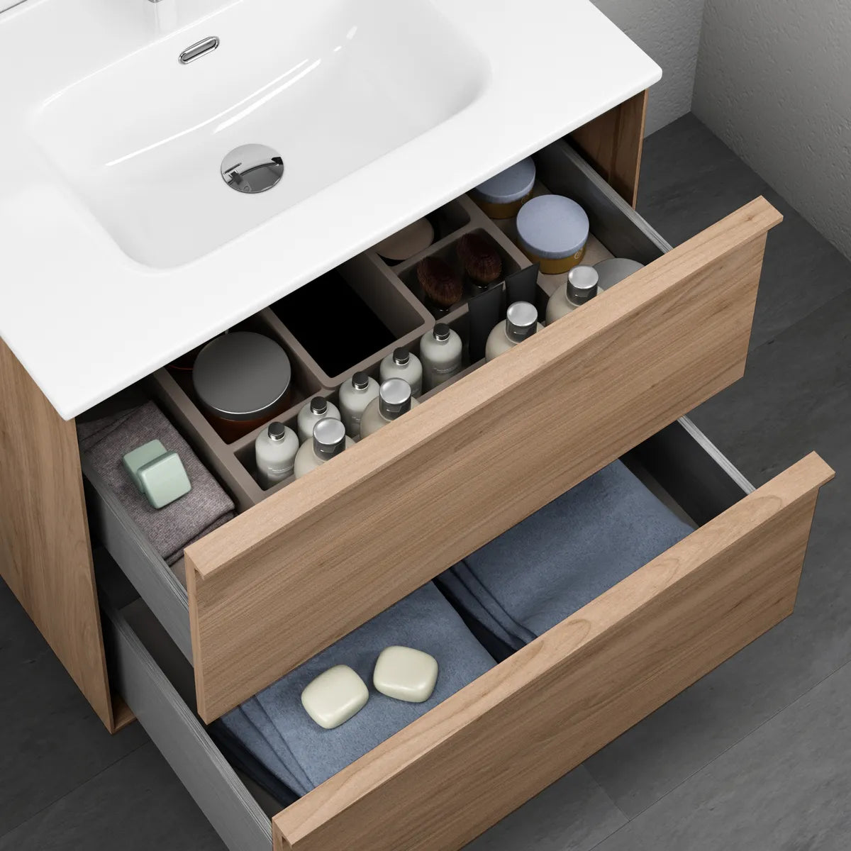 Kommode & Håndvask 80 cm Tenfors Nordlig Eg