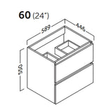 Kommode 60 cm Tenfors Viken Grå Mat
