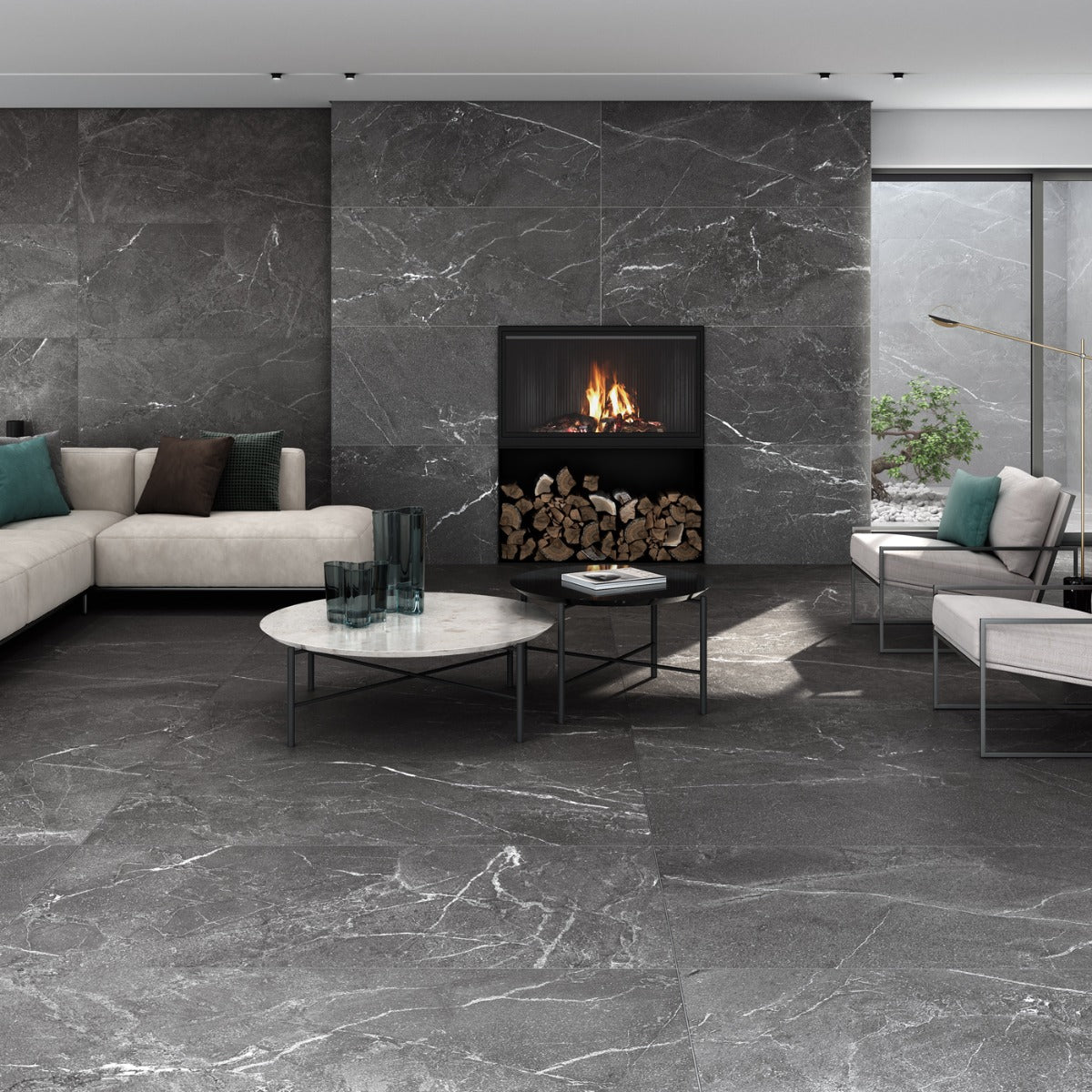 Klinker Malek Black Marmor Mat 60x120