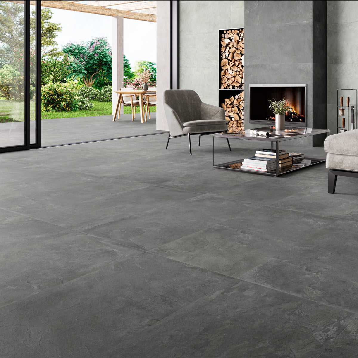 Terrasseflise Merlot Graphite 60x60 20mm