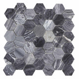 Mosaik Marmor Hexagon Marble Grey