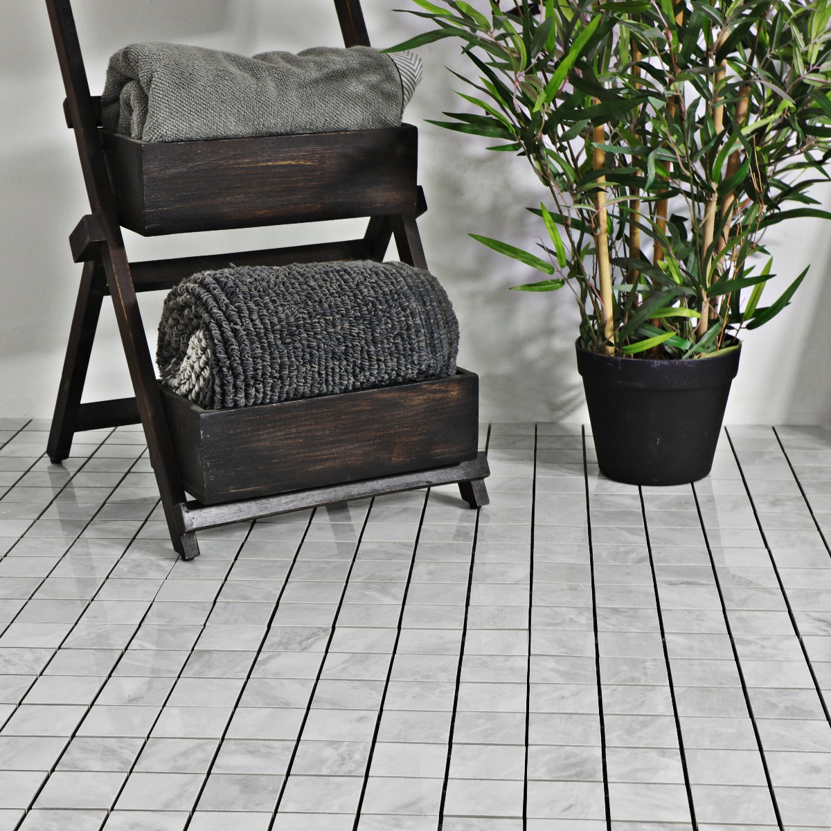 Mosaik Silke Blanco Marmor Blank