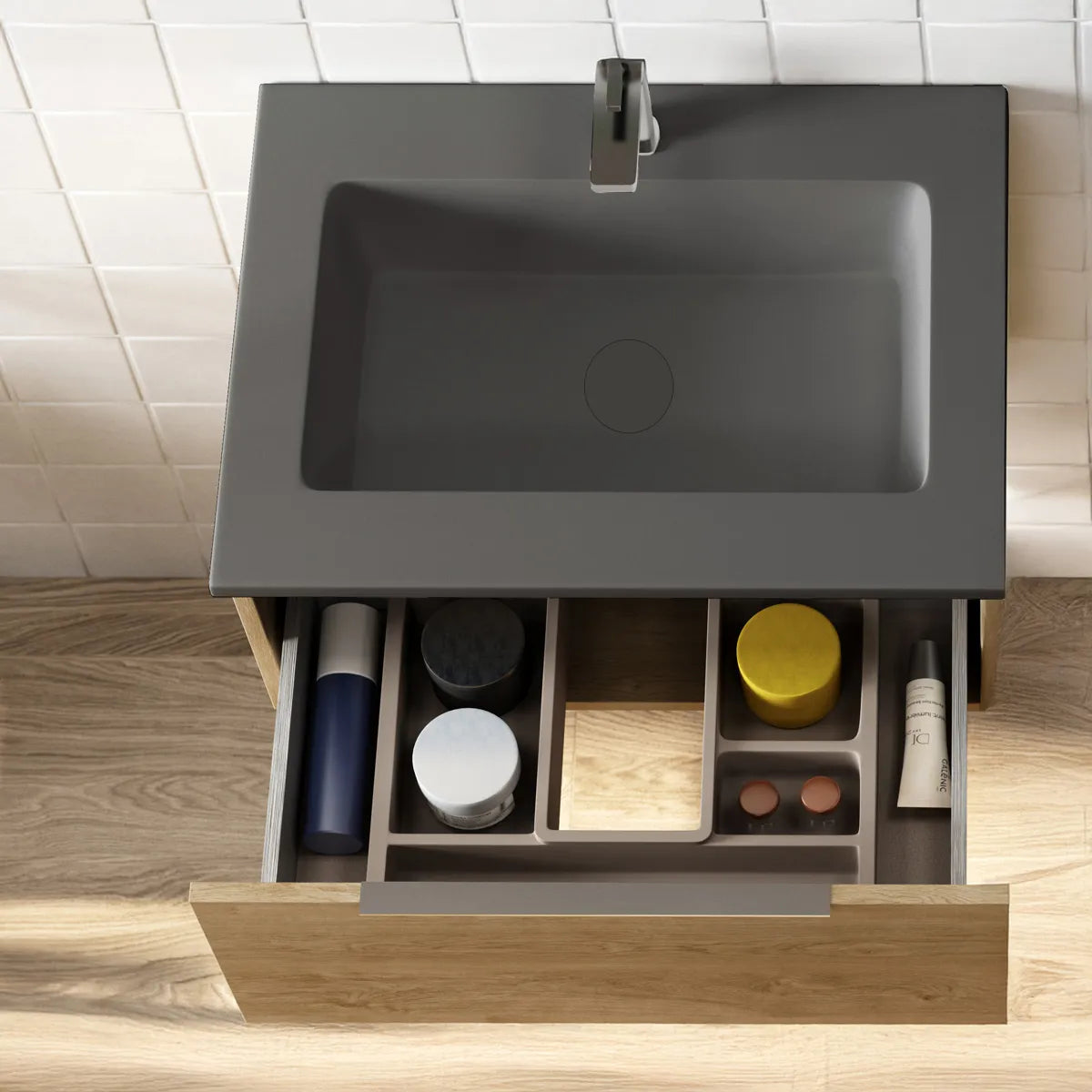 Bundventil Tenfors Moon Pop-Up Antracit Mat