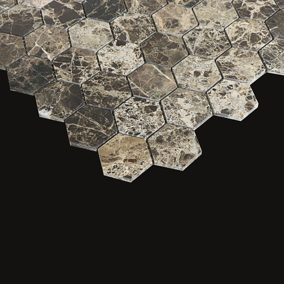 Mosaik Marmor Hexagon Emperador