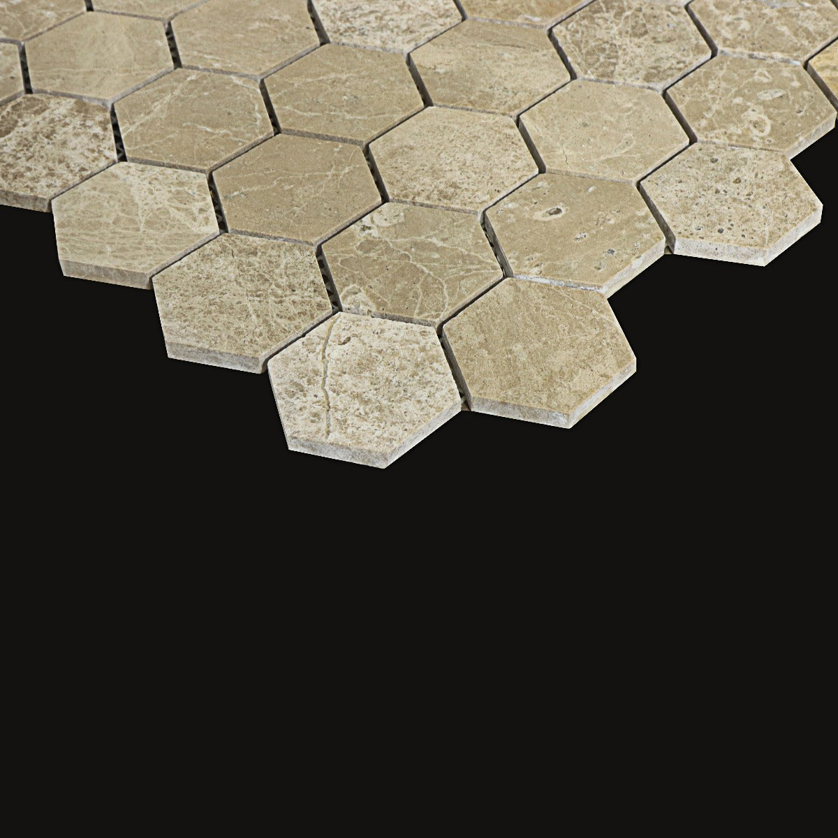 Mosaik Marmor Hexagon Beige