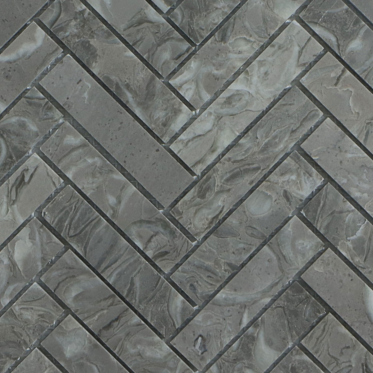 Mosaik Marmor Fishbone Ever Grey
