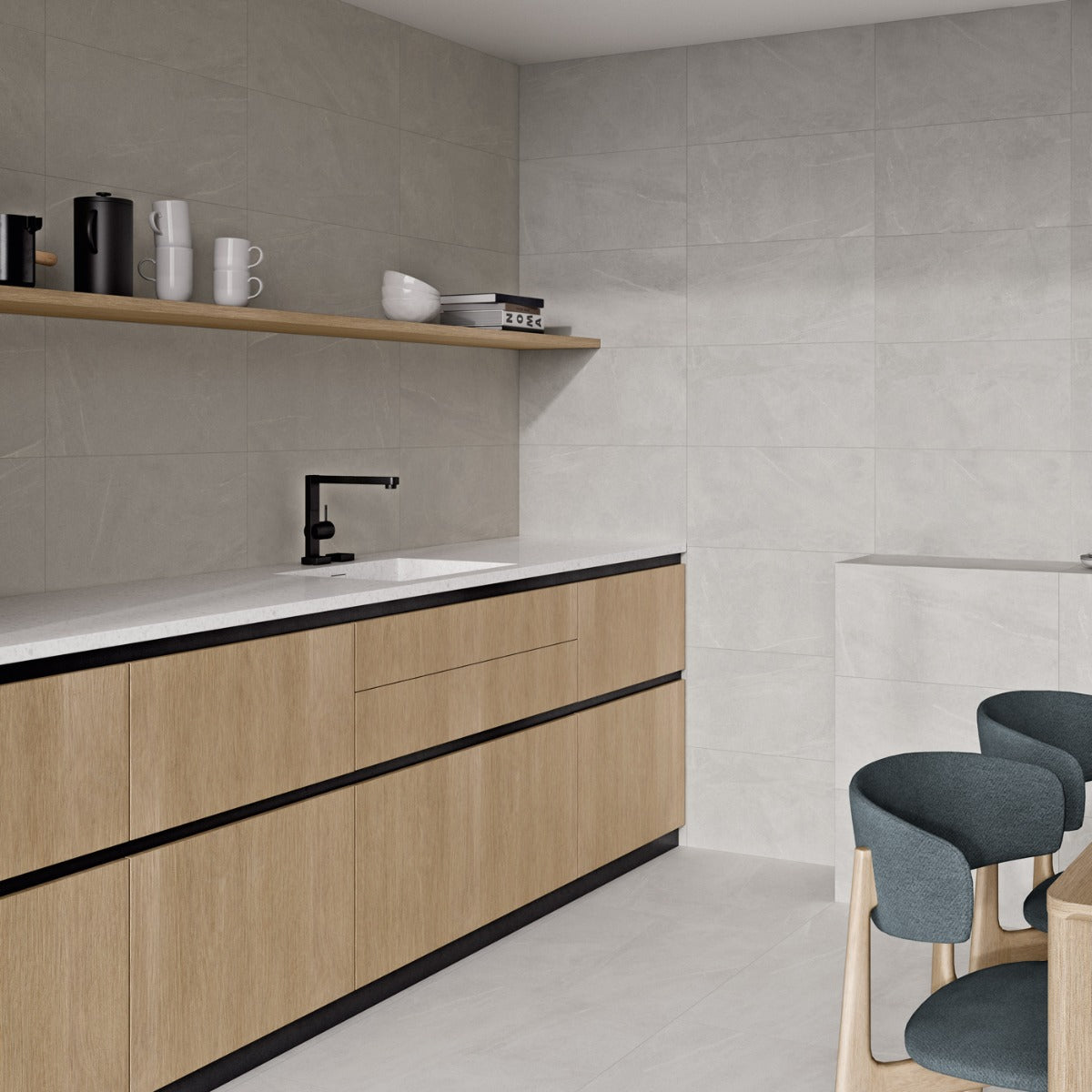 Klinker Bellevue White Marmor Mat 75x75