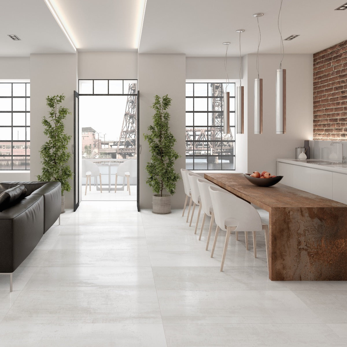 Klinker Corten Blanco 60x60