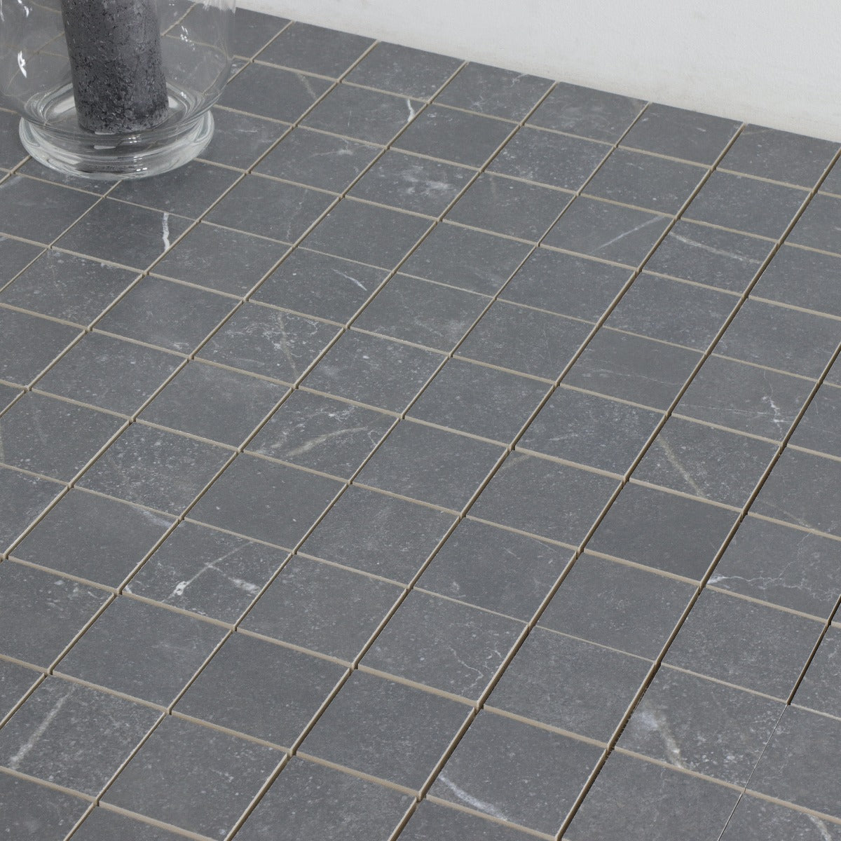 Mosaik Soapstone Graphite Mat Marmor