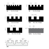 Tandspartel Softgrip 280mm, 8x8 mm