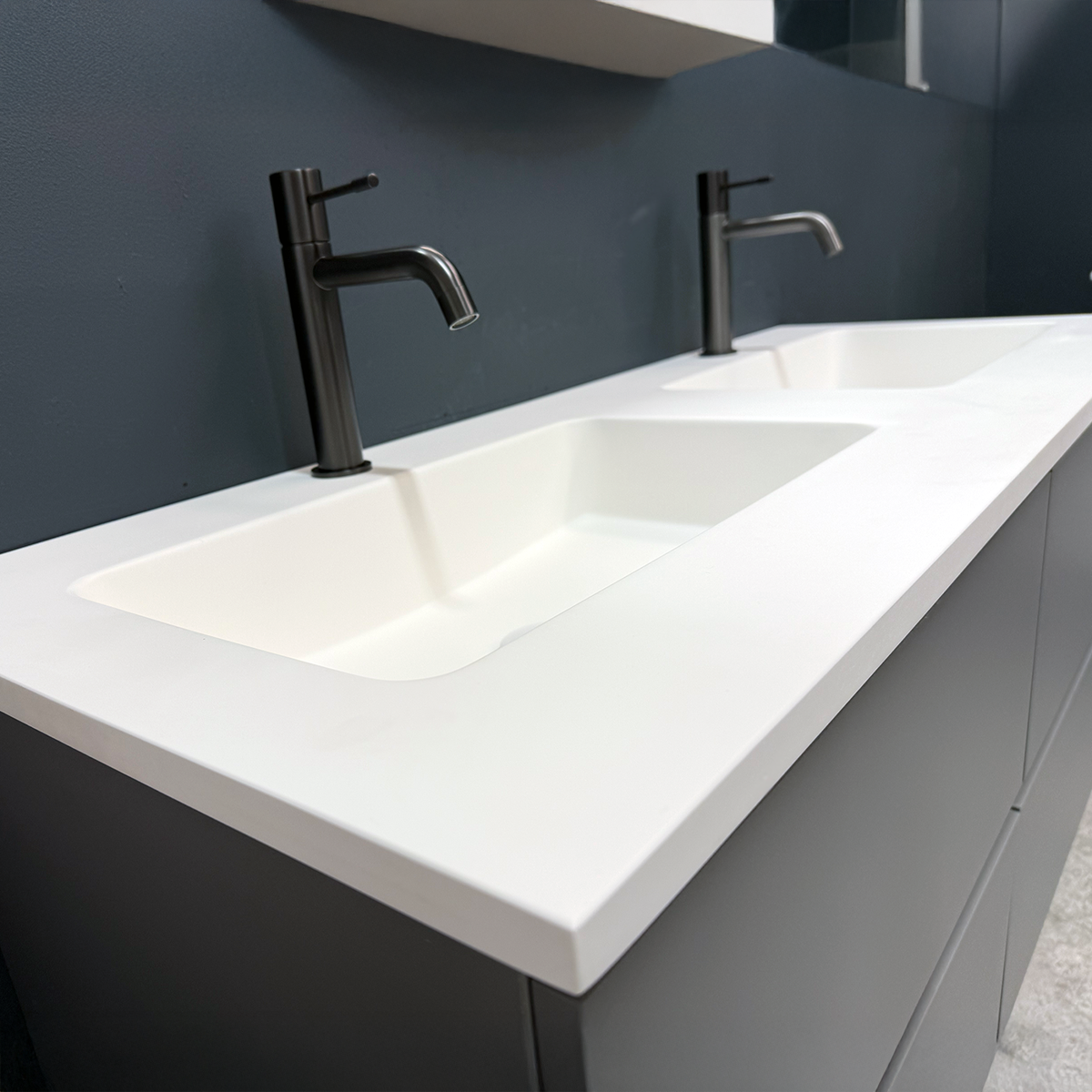 Håndvask Solid Surface Tenfors Alpin XL 120 cm Hvid Mat
