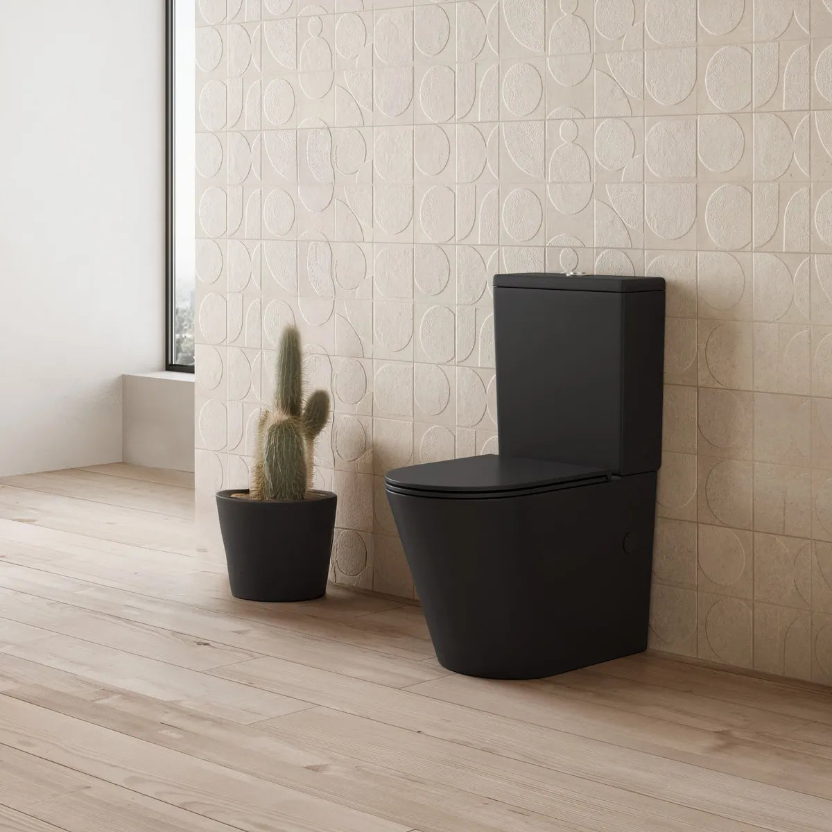 Toiletstol Tenfors Sanitario Sort Mat