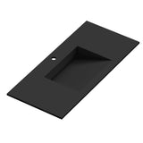 Håndvask Solid Surface Tenfors Flow 100 cm Sort Mat