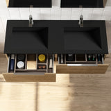 Håndvask Solid Surface Tenfors Flow 120 cm Sort Mat
