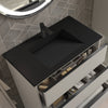 Håndvask Solid Surface Tenfors Flow 80 cm Sort Mat