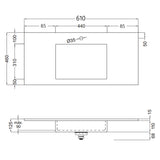 Håndvask Solid Surface Tenfors Flow 60 cm Hvid Mat

